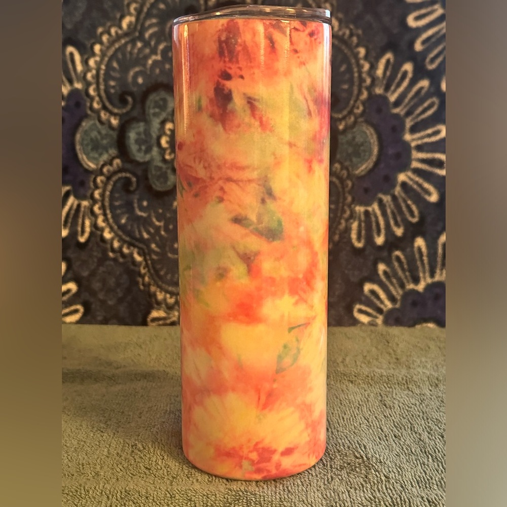 NEW- Tie-dye 20 oz stainless steel tumbler.